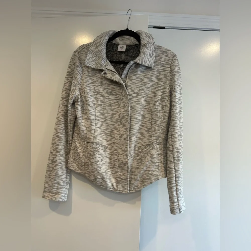 Cabi Women's Heathered Gray Neo Jacket Front Zip Style #5102 Size Medium - Picture 2 of 10